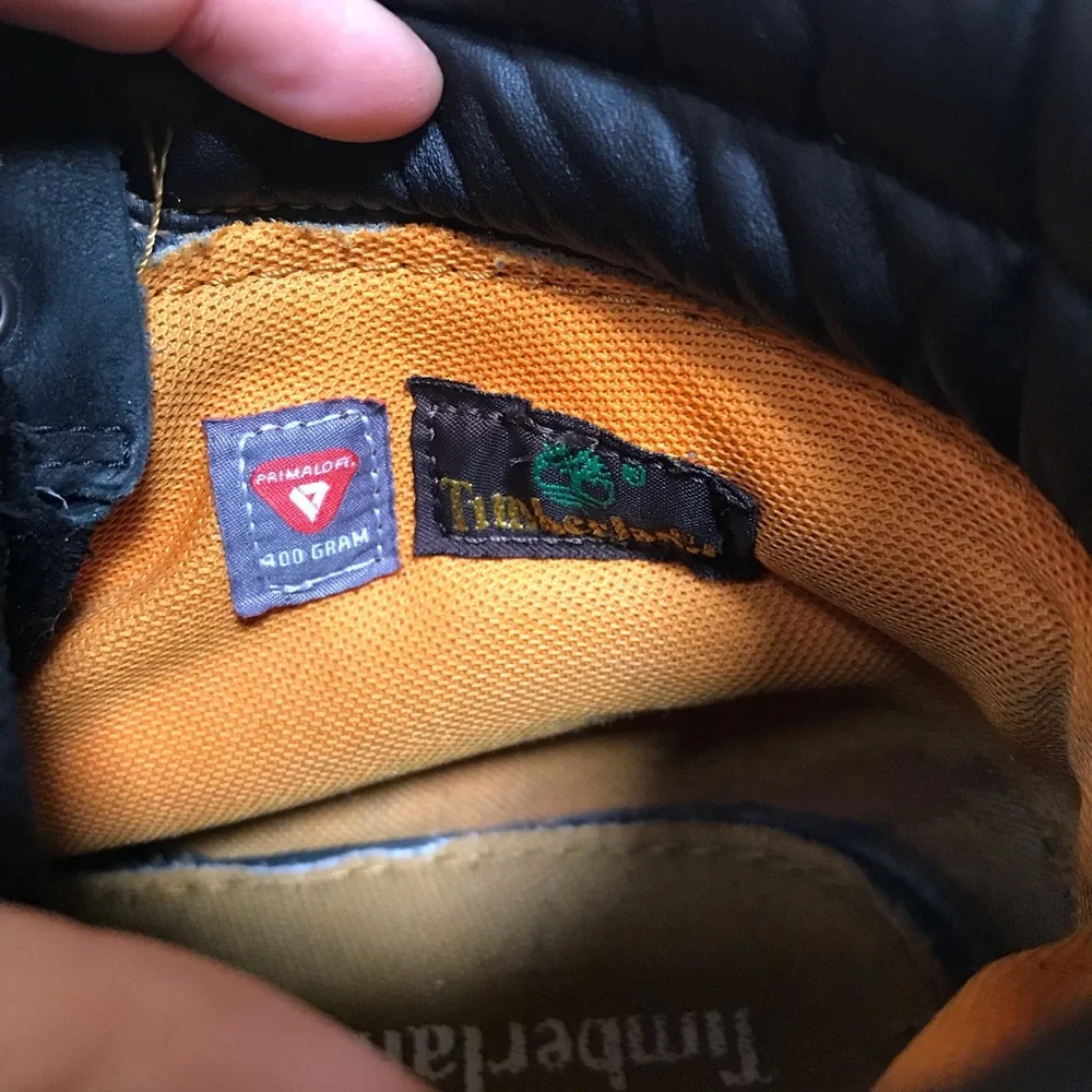 Timberland Classic Leather Boots Black Size 10 - Picture 13 of 15